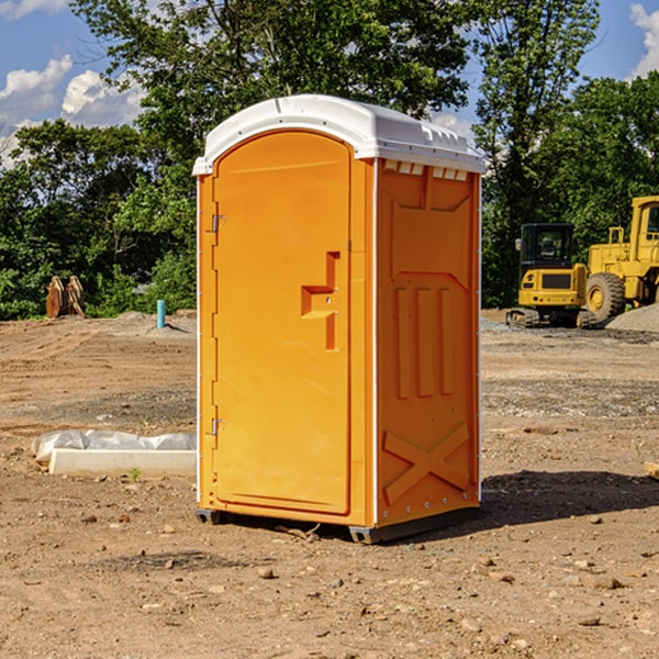 how often are the portable restrooms cleaned and serviced during a rental period in Frazier Park